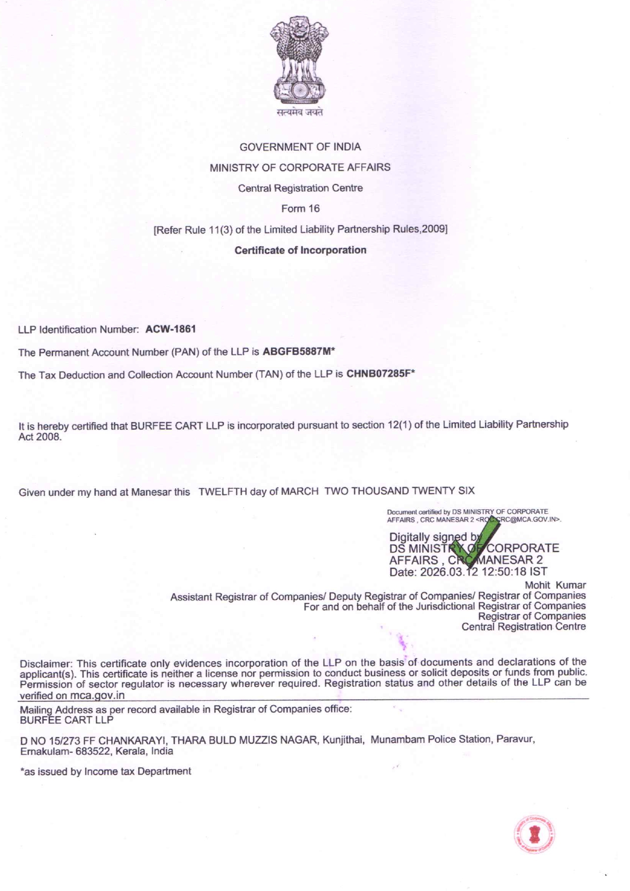 LLP Incorporation